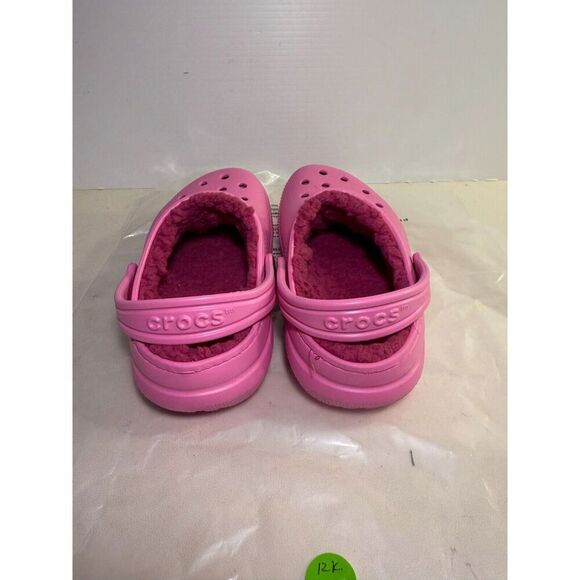 .4240 Crocs Clog Fizzy Slippers Pink-US 12 Kids - Picture 4 of 5